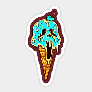 Inspired Icecream Skull Sticker